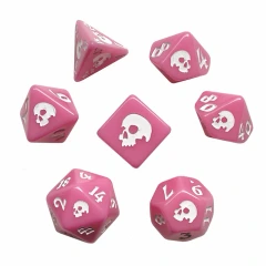 Black Oak Pink Death 7 - Set Polyhedral Dice Set